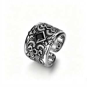 Vintage Engraved Silver Ring