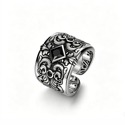 Vintage Engraved Silver Ring