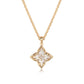 14K Gold Four-Leaf Clover Necklace