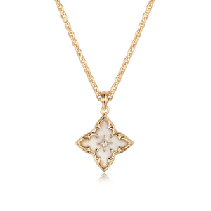 14K Gold Four-Leaf Clover Necklace