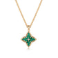 14K Gold Four-Leaf Clover Necklace