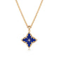 14K Gold Four-Leaf Clover Necklace