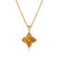 14K Gold Four-Leaf Clover Necklace