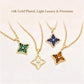 14K Gold Four-Leaf Clover Necklace