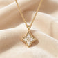 14K Gold Four-Leaf Clover Necklace