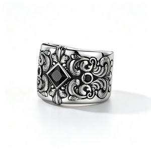 Vintage Engraved Silver Ring