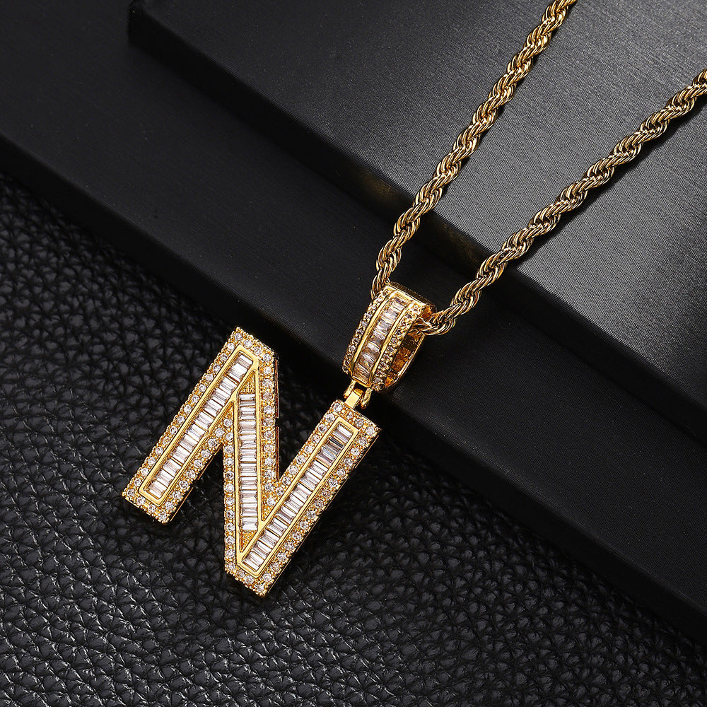 English Letter Pendant Necklace
