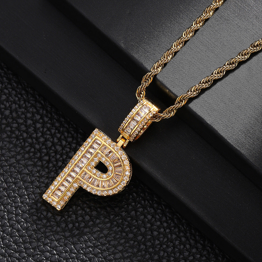 English Letter Pendant Necklace