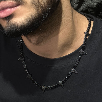 Black Panther Zircon Tennis Chain