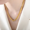 Elegant Cuban Diamond Necklace - Gold