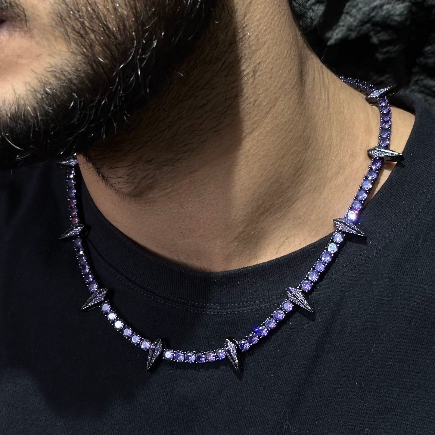Black Panther Zircon Tennis Chain
