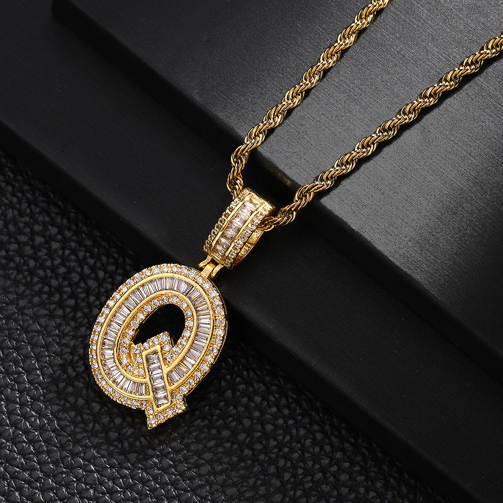 English Letter Pendant Necklace