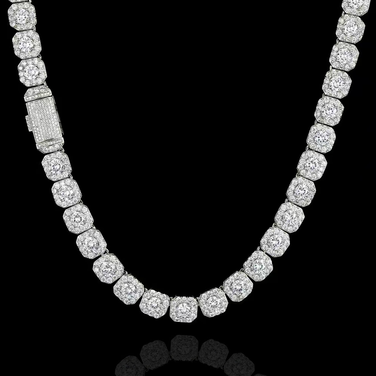 Iced Out Square Tennis Chain