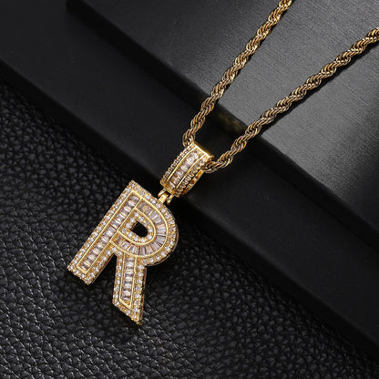 English Letter Pendant Necklace