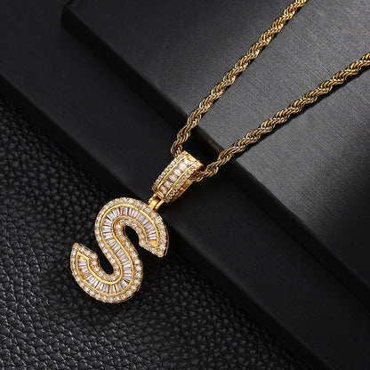 English Letter Pendant Necklace