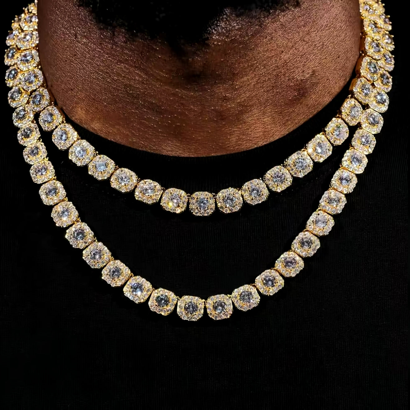 Iced Out Square Tennis Chain