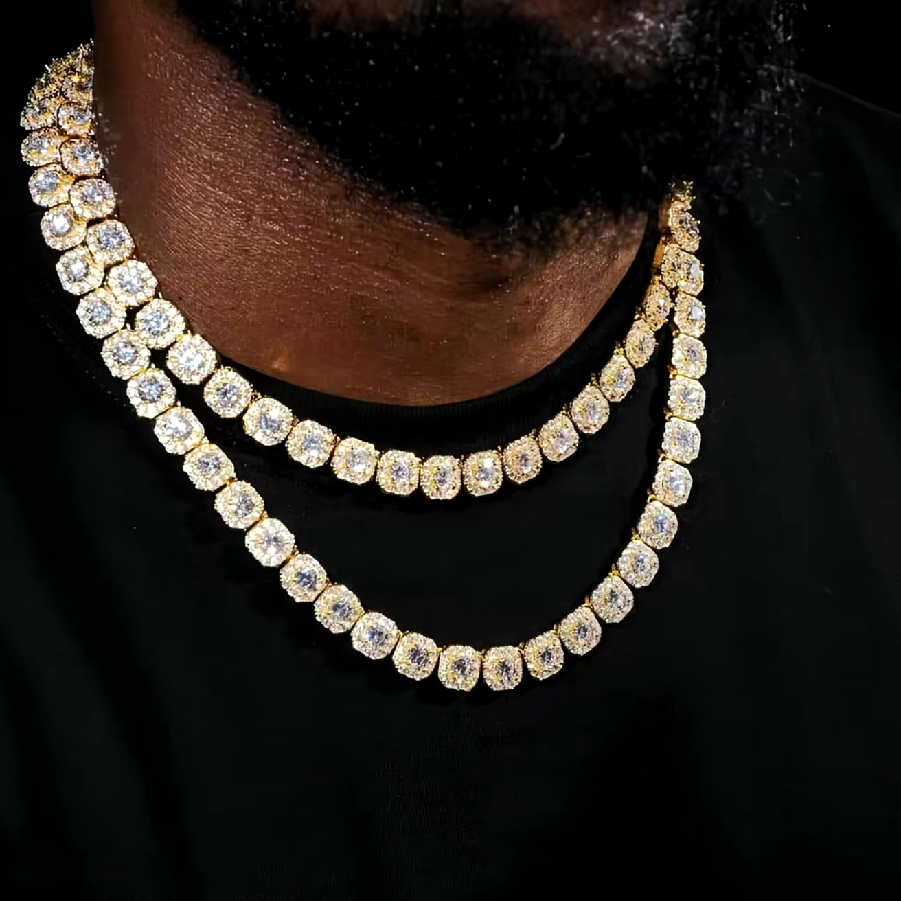 Iced Out Square Tennis Chain