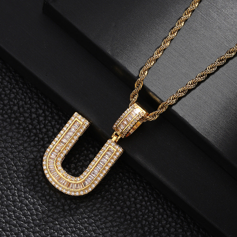 English Letter Pendant Necklace
