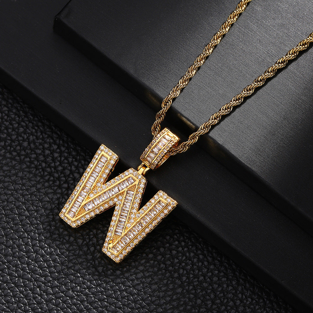 English Letter Pendant Necklace