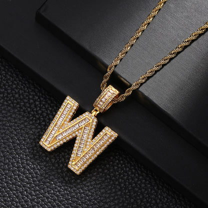 English Letter Pendant Necklace