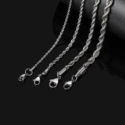 Vintage Titanium Steel Twist Chain