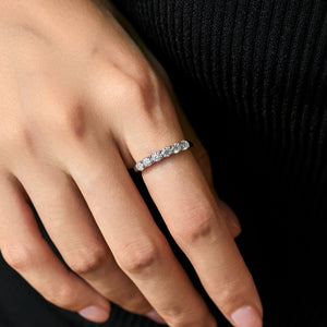 Sterling Silver Moissanite Luxury Ring