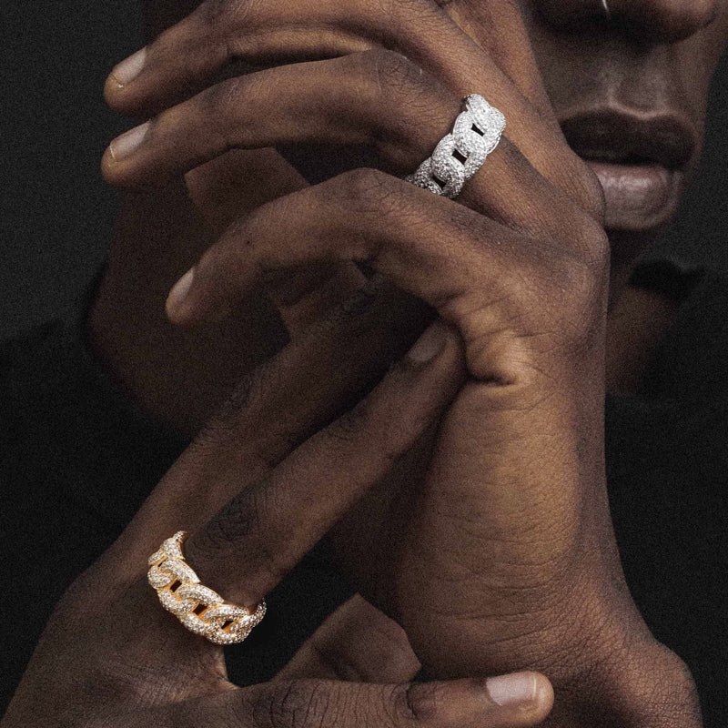 Cuban Ring With Full Diamonds