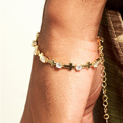 Cross Zircon Bracelet