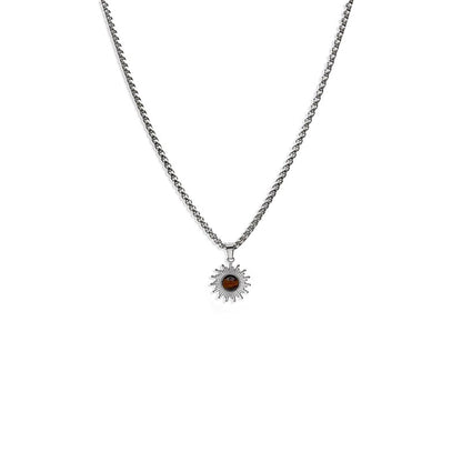 Sunflower Cat's Eye Pendant Necklace