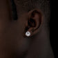 925 Silver Classic Round Zircon Earrings