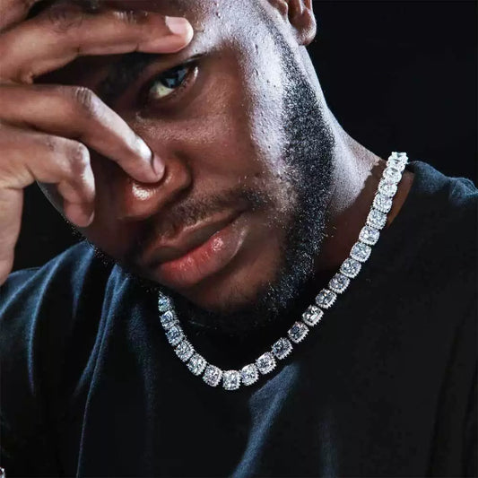 12mm Ice Crystal Square Tennis Chain