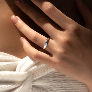 Classic Sterling Silver Moissanite Ring