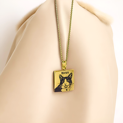 【Customized】Pet Photo Necklace Souvenir