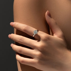 2 Carat Sterling Silver Moissanite Ring
