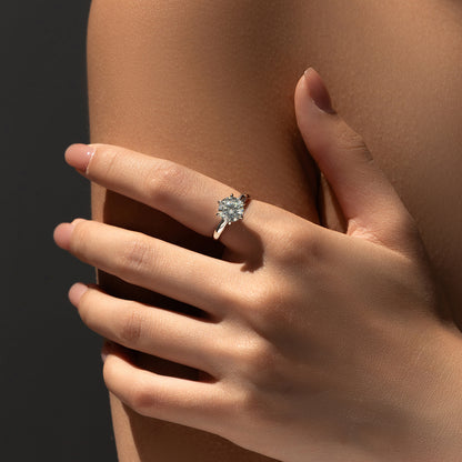 2 Carat Sterling Silver Moissanite Ring