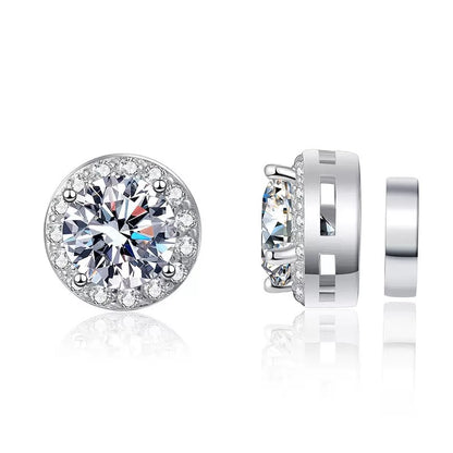 5A Zircon/D Color Moissanite Magnetic Earrings