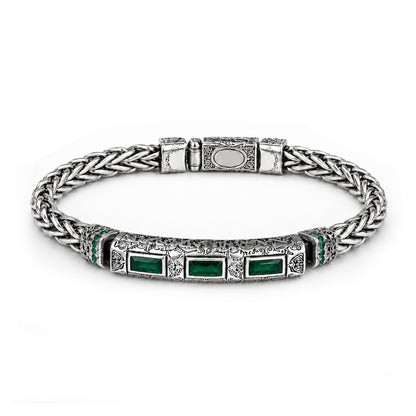 Vintage Engraved Woven Bracelet