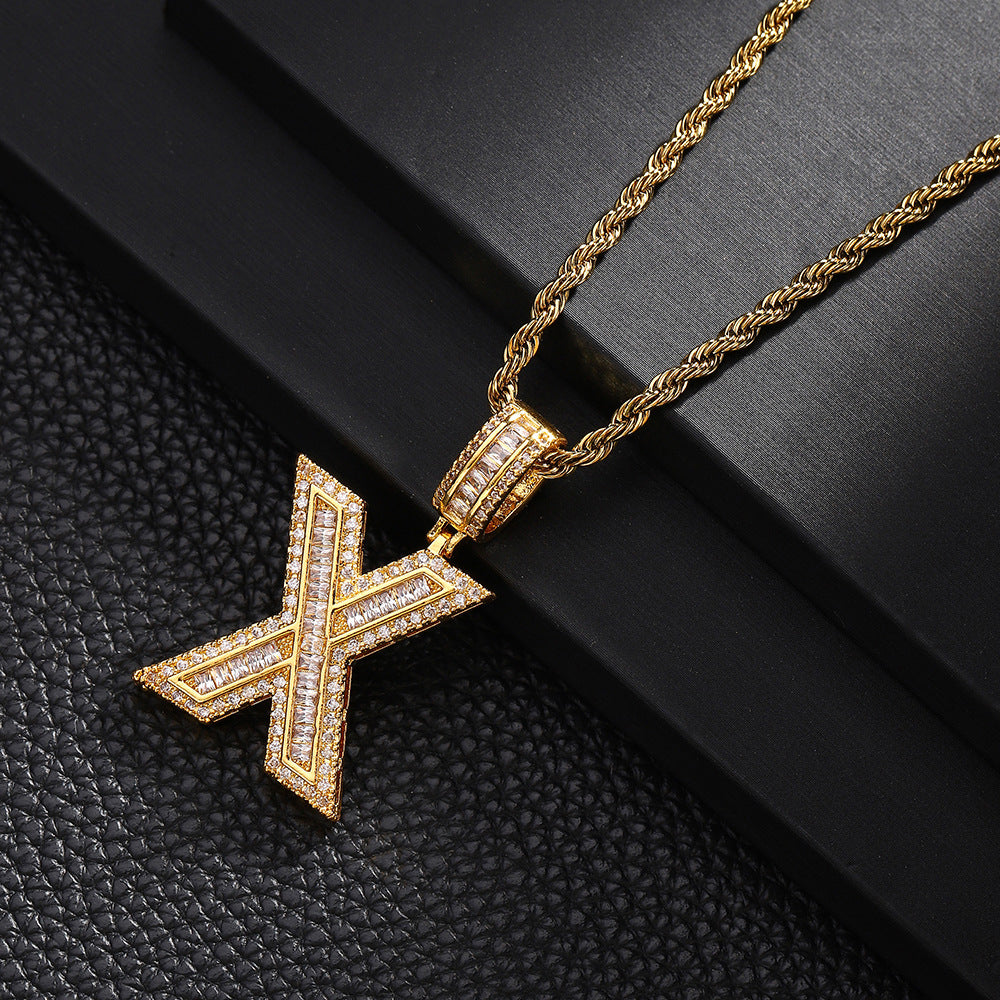 English Letter Pendant Necklace