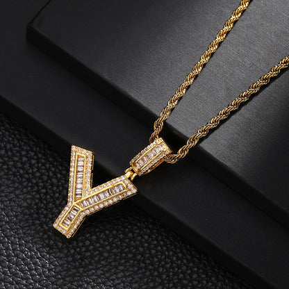 English Letter Pendant Necklace