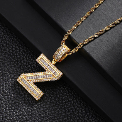 English Letter Pendant Necklace