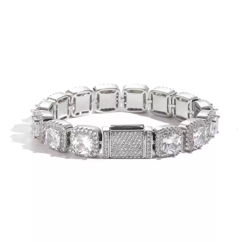 12mm Ice Crystal Square Tennis Chain