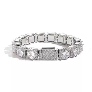 12mm Ice Crystal Square Tennis Chain