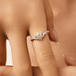 Crown Sterling Silver Moissanite Ring