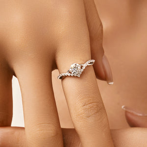 Crown Sterling Silver Moissanite Ring