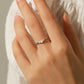 Sterling Silver Geometric Moissanite Ring