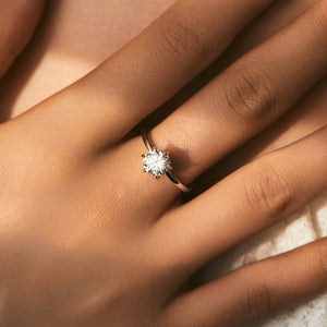 Classic 1 Carat Sterling Silver Moissanite Ring