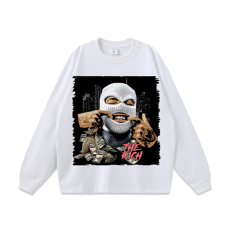 American Retro Hip-Hop Print Sweatshirt