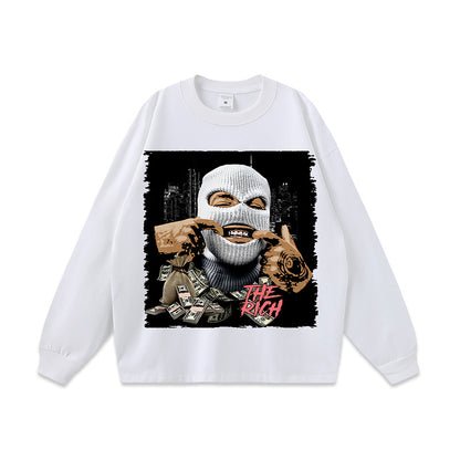 American Retro Hip-Hop Print Sweatshirt