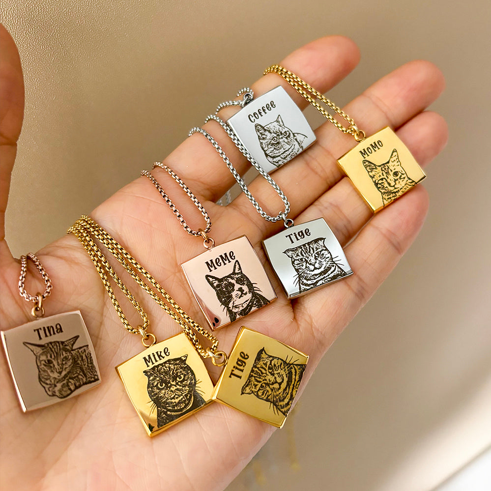 【Customized】Pet Photo Necklace Souvenir