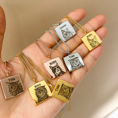 【Customized】Pet Photo Necklace Souvenir